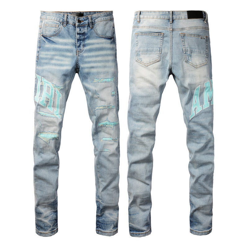 AMIRI Slim Jeans #8901 – Distressed Cotton Denim