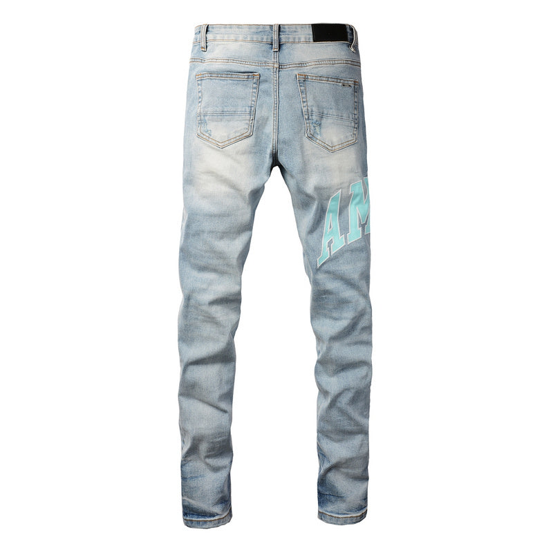 AMIRI Slim Jeans #8901 – Distressed Cotton Denim