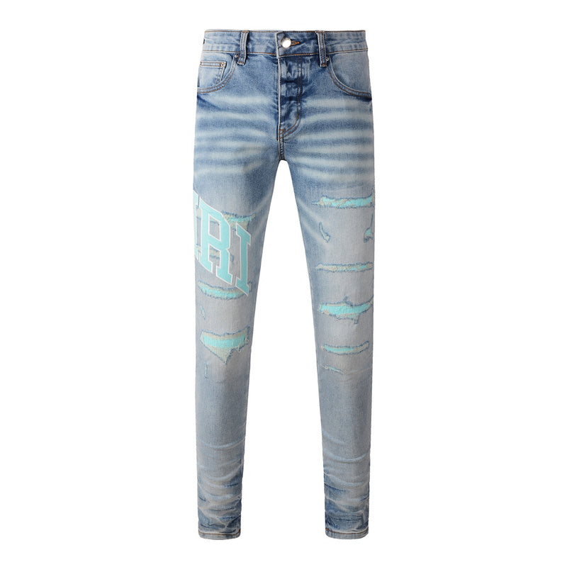 AMIRI Slim Jeans #8901 – Distressed Cotton Denim