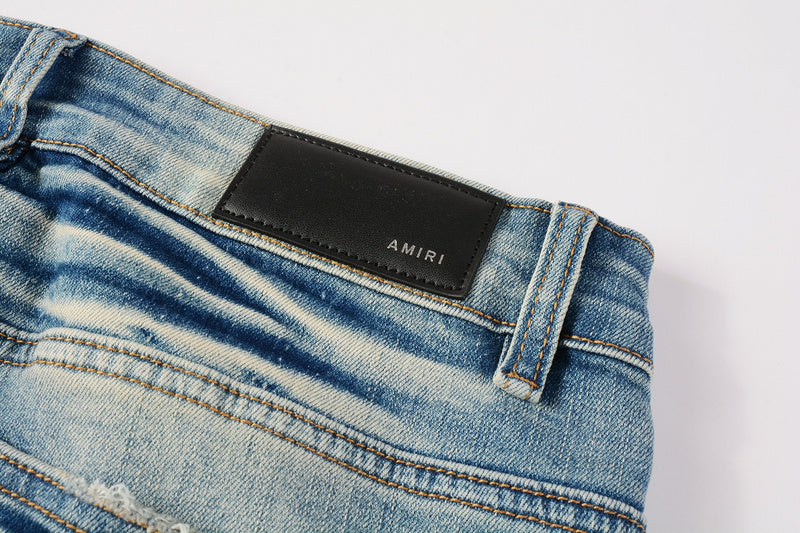 AMIRI Slim Fit Jeans #8897 – Men's Distressed Denim