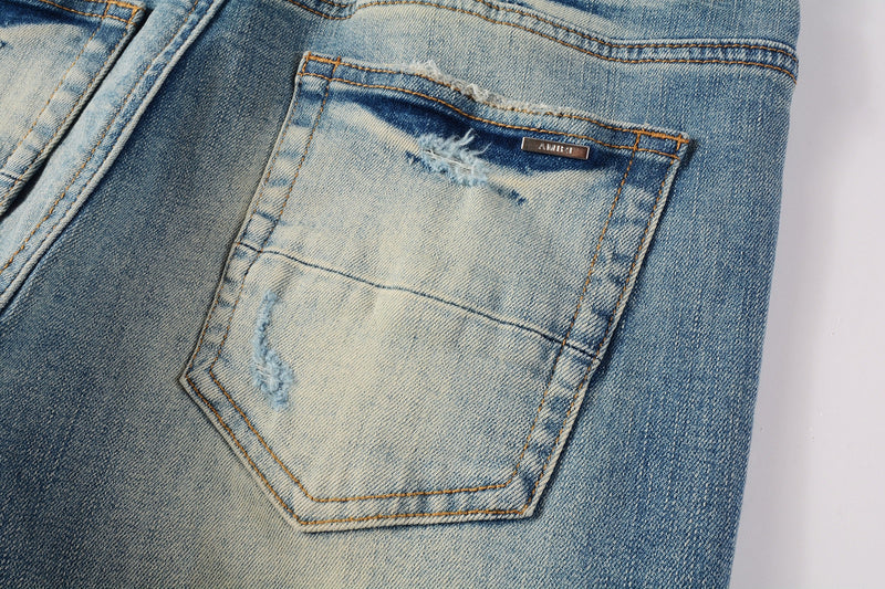 AMIRI Slim Fit Jeans #8897 – Men's Distressed Denim