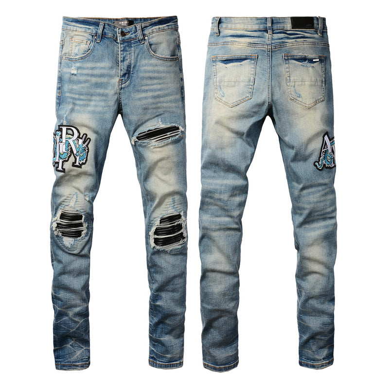 AMIRI Slim Fit Jeans #8897 – Men's Distressed Denim