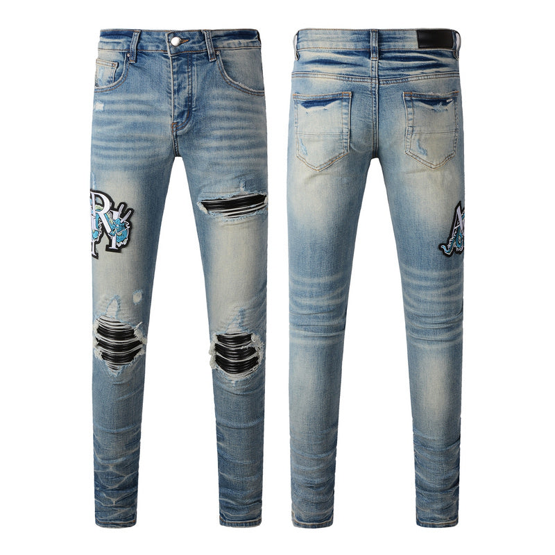 AMIRI Slim Fit Jeans #8897 – Men's Distressed Denim