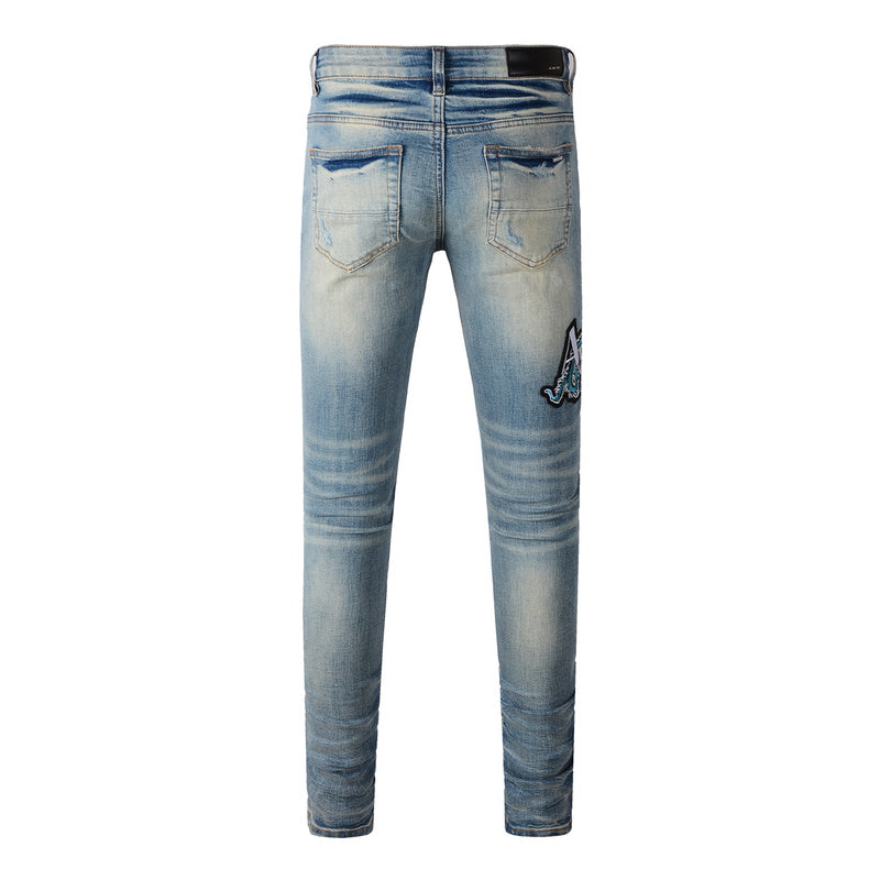 AMIRI Slim Fit Jeans #8897 – Men's Distressed Denim