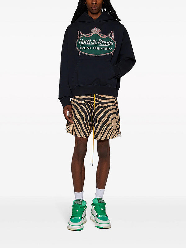 RHUDE Aspen Ski Club Crest Graphic Hoodie – Black