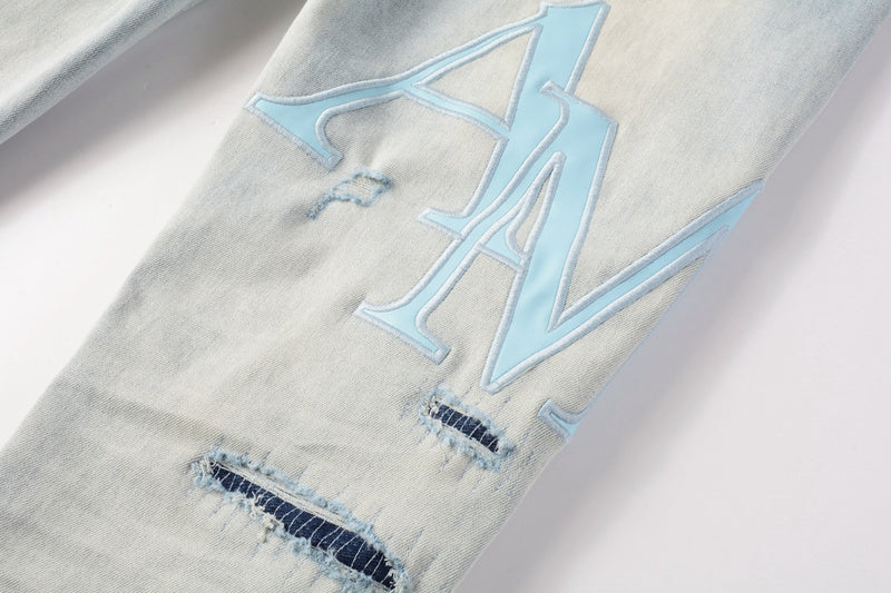 AMIRI Slim Fit Distressed Jeans – Full Length Denim