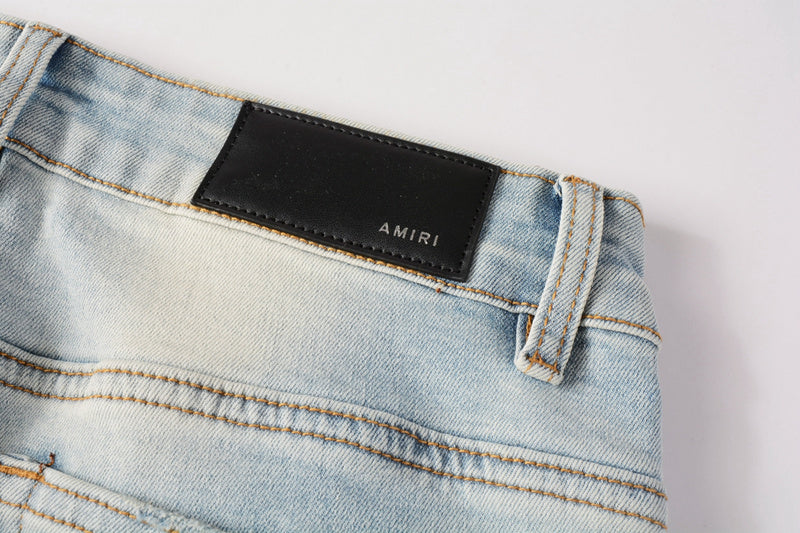 AMIRI Slim Fit Distressed Jeans – Full Length Denim