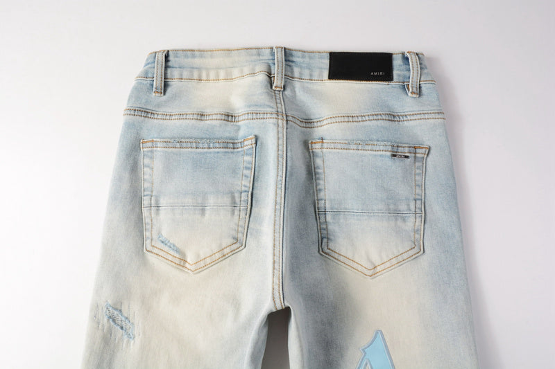 AMIRI Slim Fit Distressed Jeans – Full Length Denim