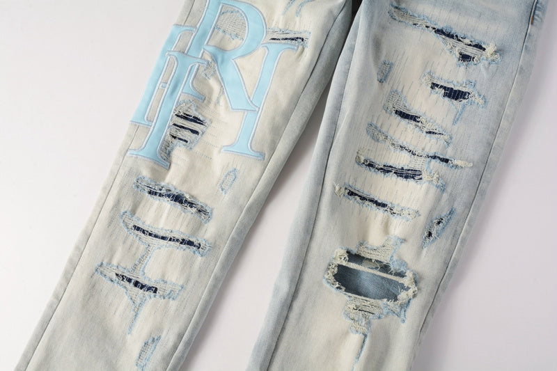 AMIRI Slim Fit Distressed Jeans – Full Length Denim
