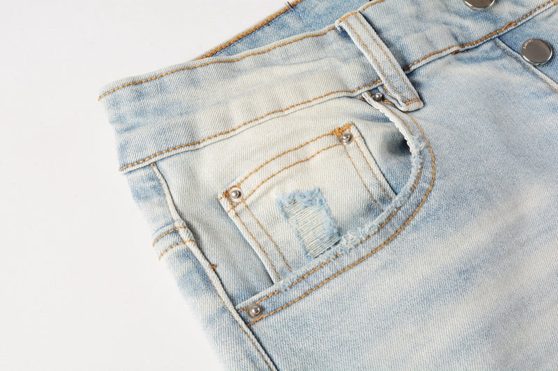 AMIRI Slim Fit Distressed Jeans – Full Length Denim