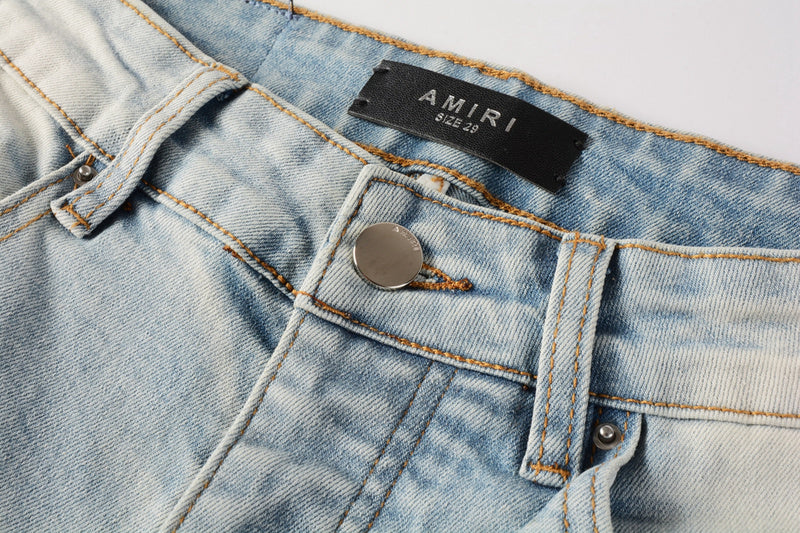 AMIRI Slim Fit Distressed Jeans – Full Length Denim
