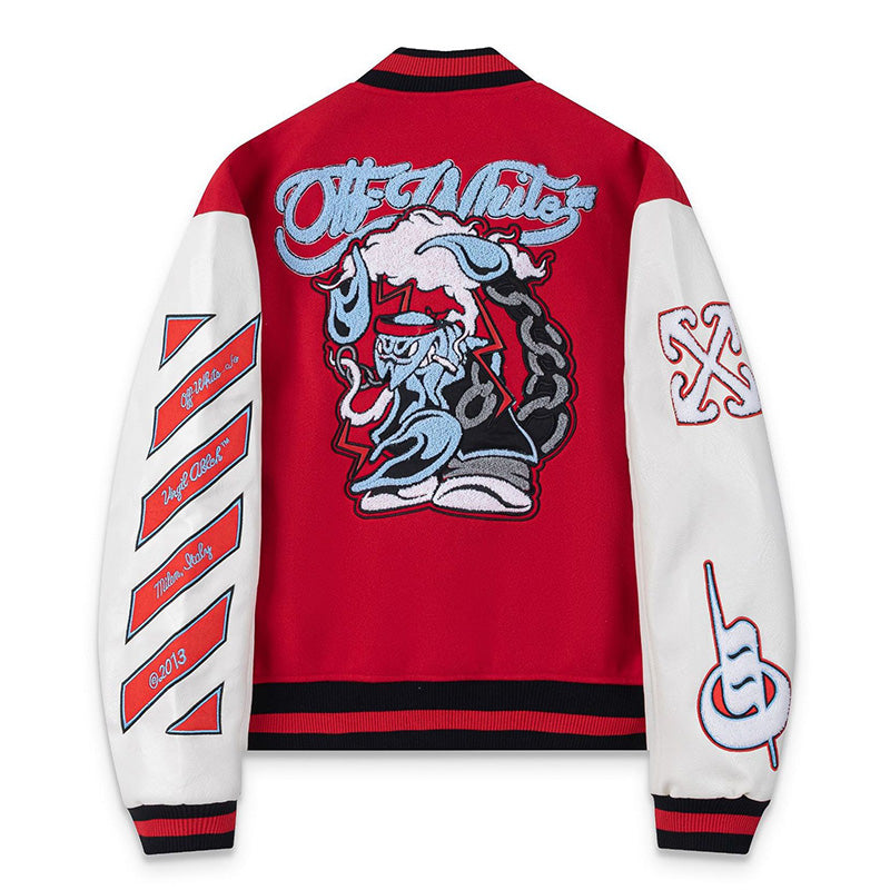 OFF WHITE Scorpio Wool Varsity Jacket – Red