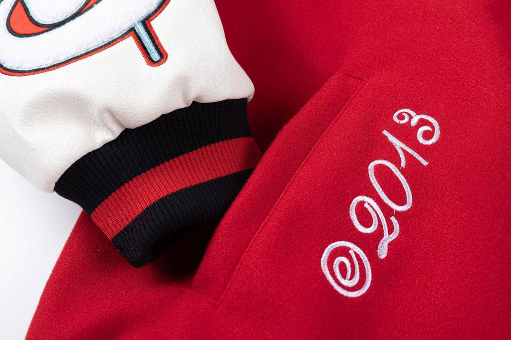 OFF WHITE Scorpio Wool Varsity Jacket – Red