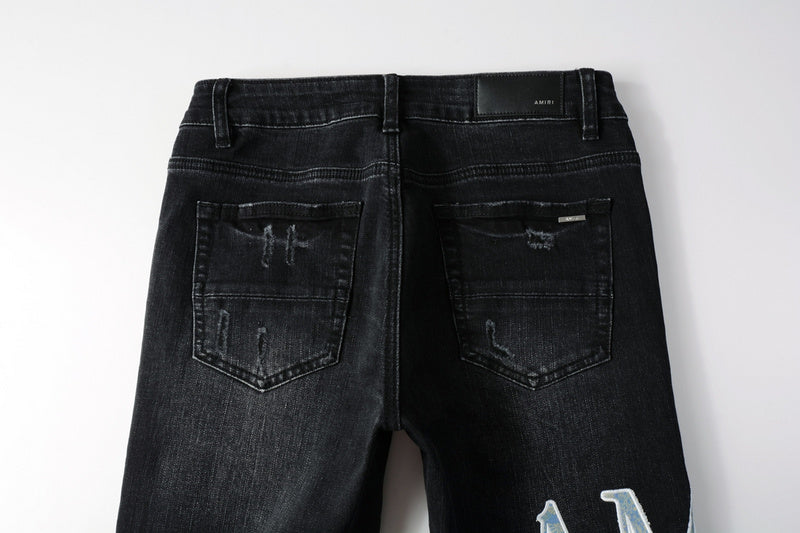 AMIRI Slim Fit Distressed Jeans – Full Length Denim