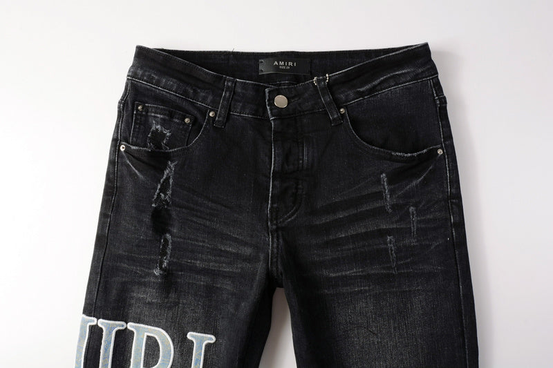 AMIRI Slim Fit Distressed Jeans – Full Length Denim
