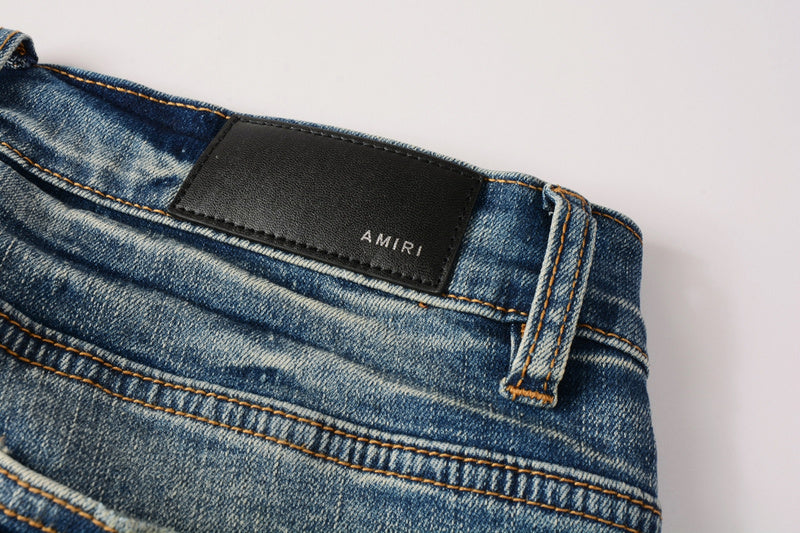 AMIRI Slim Fit Distressed Jeans – Full Length Denim