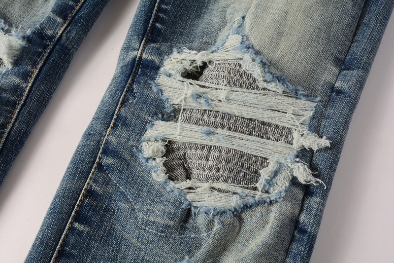 AMIRI Slim Fit Distressed Jeans – Full Length Denim