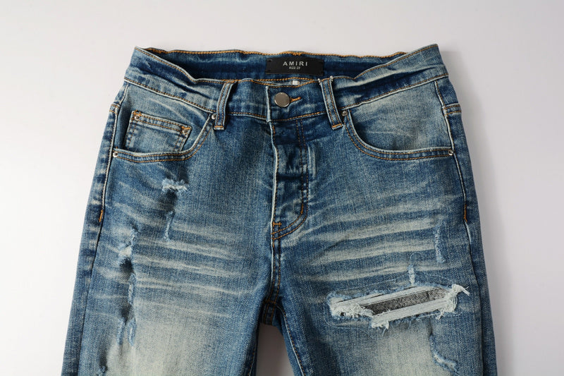 AMIRI Slim Fit Distressed Jeans – Full Length Denim