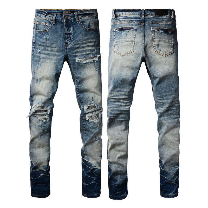 AMIRI Slim Fit Distressed Jeans – Full Length Denim
