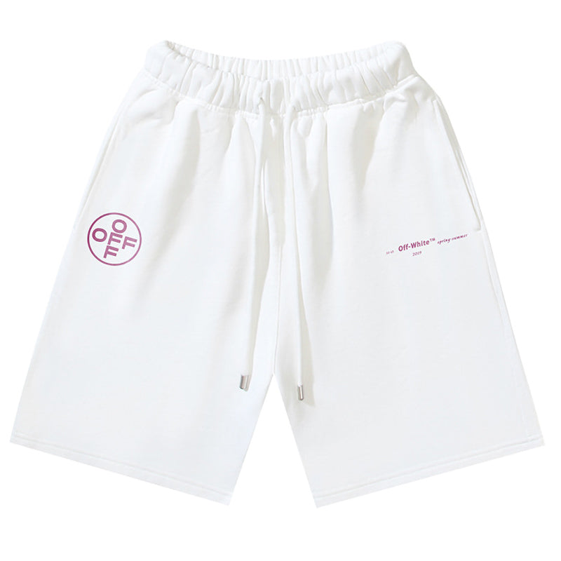 OFF-WHITE "Blurrid Lines" Multicolor Arrow Patch Pocket Shorts