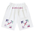 OFF-WHITE "Blurrid Lines" Multicolor Arrow Patch Pocket Shorts