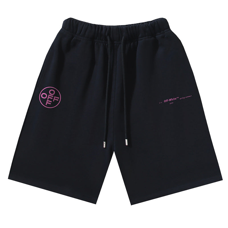 OFF-WHITE "Blurrid Lines" Multicolor Arrow Patch Pocket Shorts