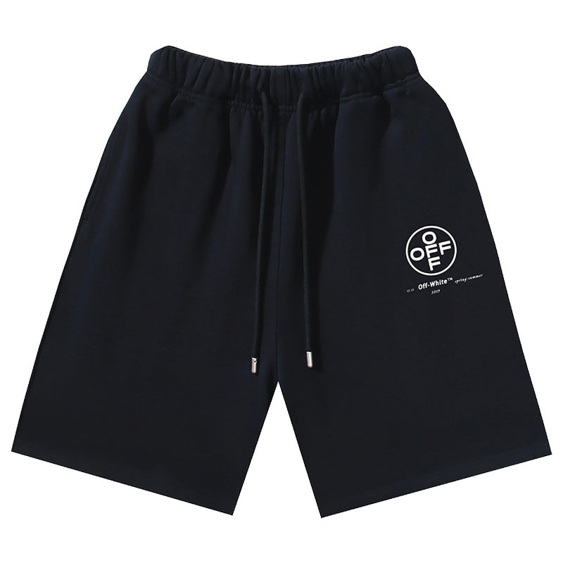 OFF-WHITE "Circle OFF" Badge Logo Cotton Sweatshorts