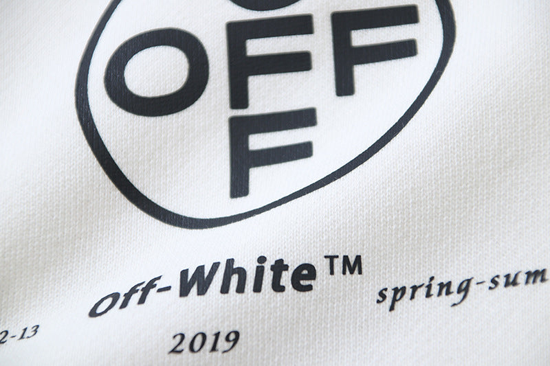 OFF-WHITE "Circle OFF" Badge Logo Cotton Sweatshorts