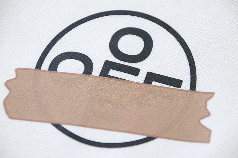 OFF-WHITE "Tape Circle" Deconstructed Logo Cotton Sweatshorts
