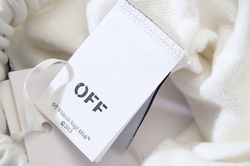 OFF-WHITE "Tape Circle" Deconstructed Logo Cotton Sweatshorts