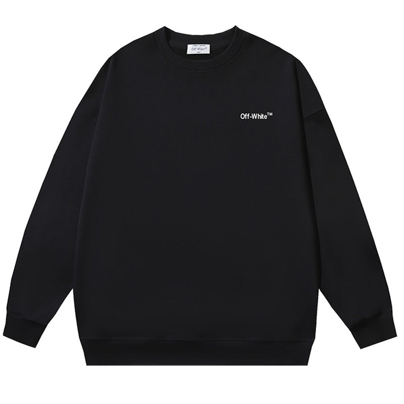 Off-White Logo-Embroidered Cotton Crewneck Sweatshirt