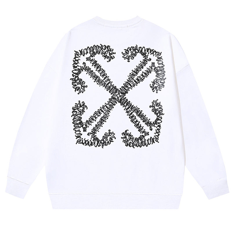 Off-White Logo-Embroidered Cotton Crewneck Sweatshirt