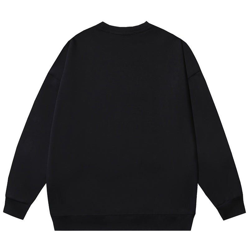 Off-White Spray-Paint Logo Cotton Crewneck Sweatshirt