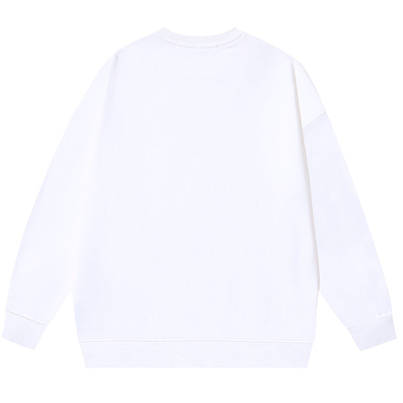 Off-White Spray-Paint Logo Cotton Crewneck Sweatshirt