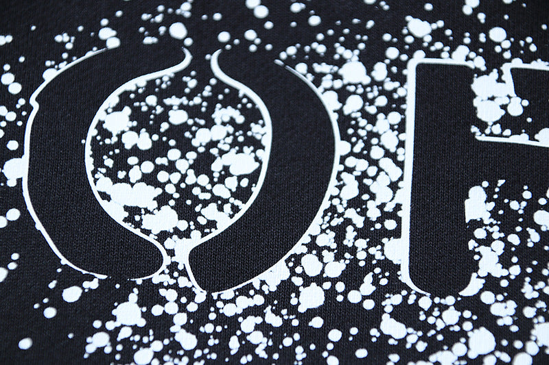 Off-White Spray-Paint Logo Cotton Crewneck Sweatshirt