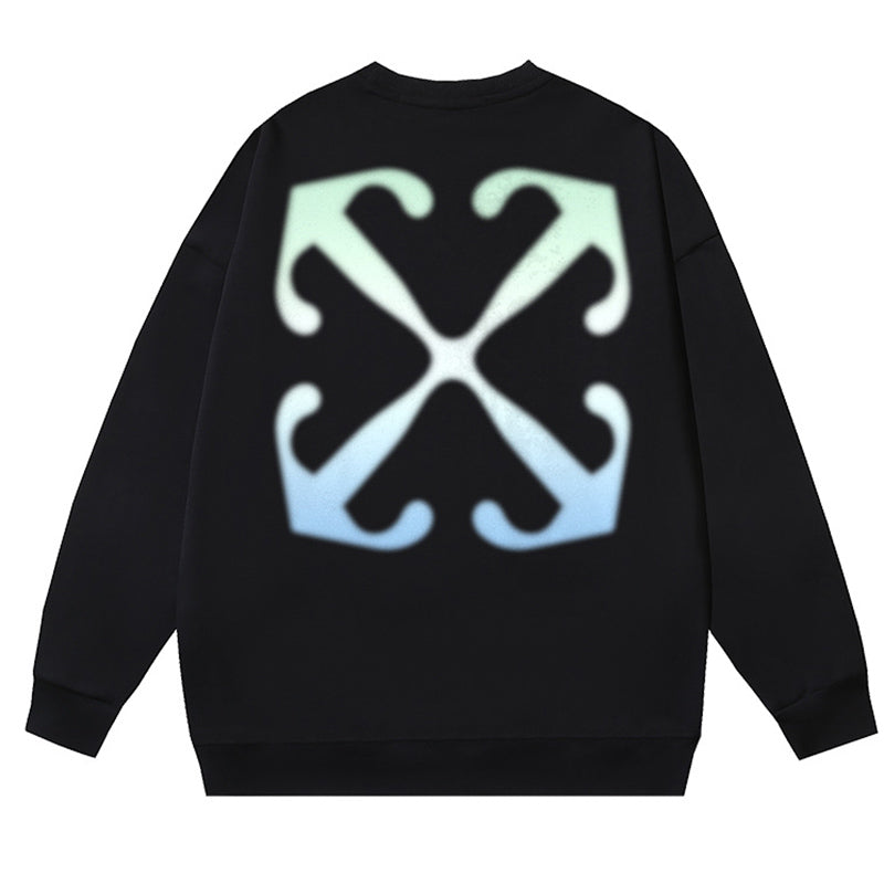Off-White Graphic-Print Cotton Crewneck Sweatshirt
