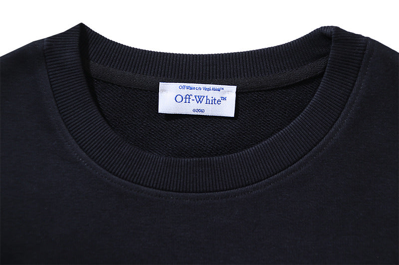 Off-White Graphic-Print Cotton Crewneck Sweatshirt