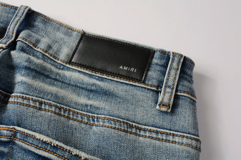 AMIRI Slim Fit Distressed Jeans – Full Length Denim
