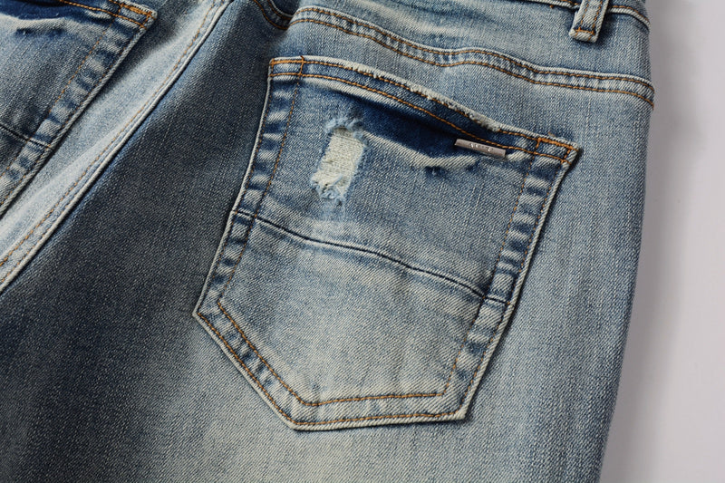 AMIRI Slim Fit Distressed Jeans – Full Length Denim