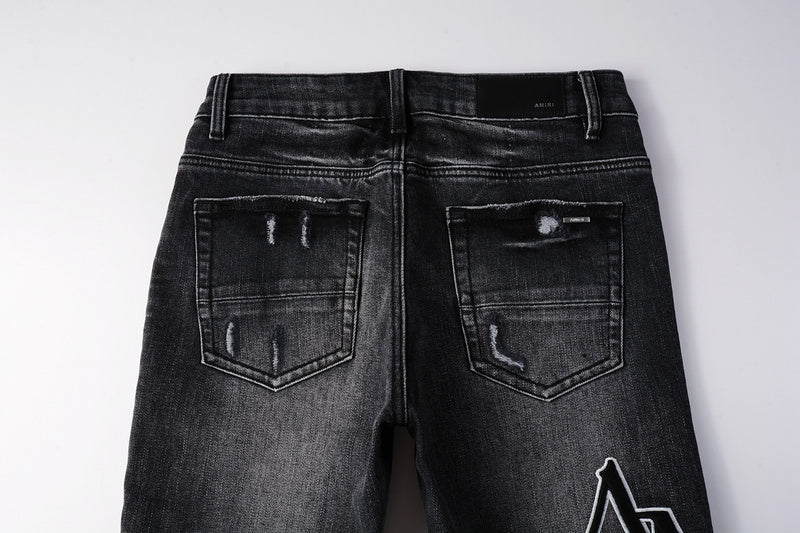 AMIRI Slim Fit Distressed Jeans – Full Length Denim