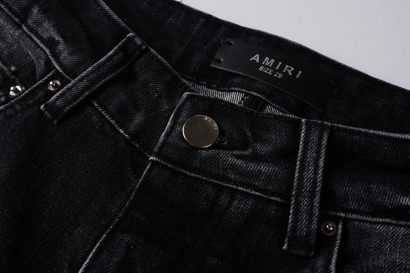 AMIRI Slim Fit Distressed Jeans – Full Length Denim