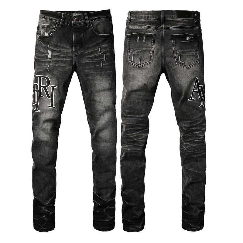 AMIRI Slim Fit Distressed Jeans – Full Length Denim