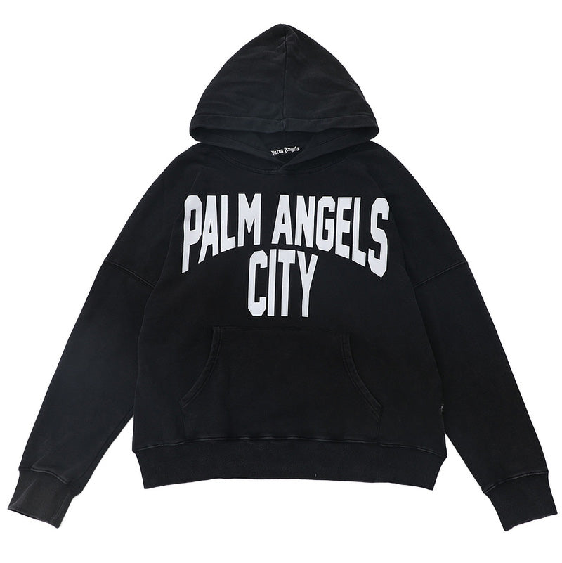 Palm Angels Logo-Print Hoodie – Black Men's Premium Cotton Hoodie