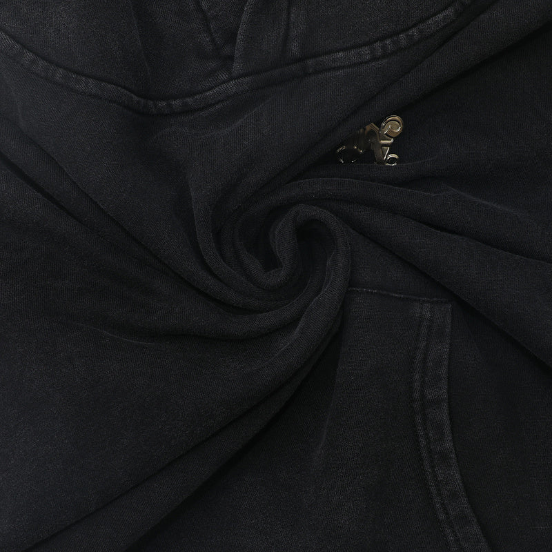 Palm Angels Burning Palm Cotton Hoodie – Black Men's Graphic Hoodie