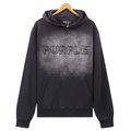 Purple Brand Logo Embroidery Hoodie