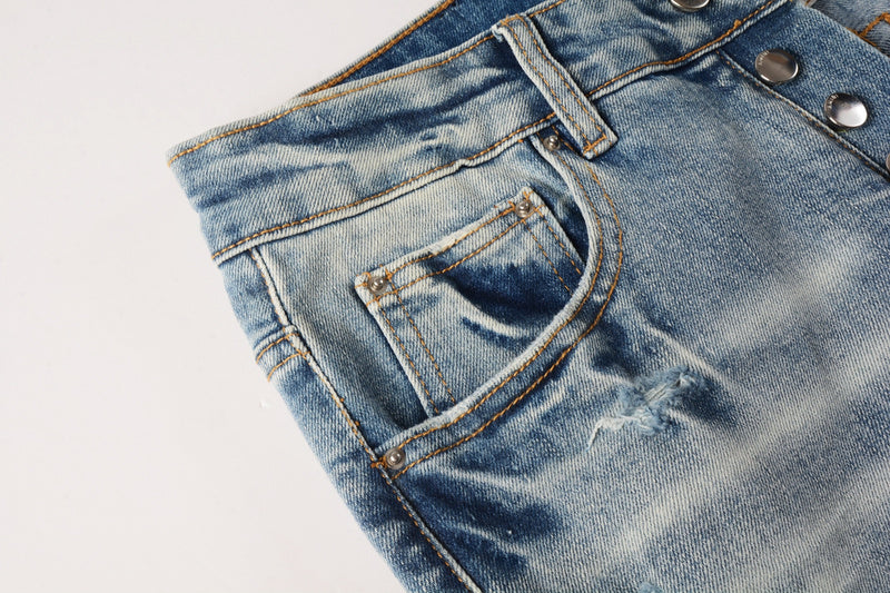 AMIRI Slim Fit Distressed Jeans – Full Length Denim