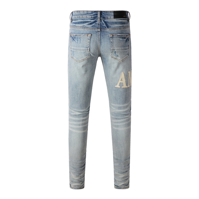 AMIRI Slim Fit Distressed Jeans – Full Length Denim