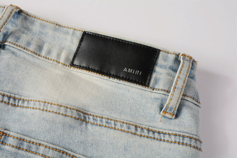 AMIRI Slim Fit Distressed Jeans – Full Length Denim