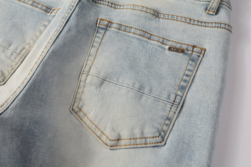 AMIRI Slim Fit Distressed Jeans – Full Length Denim