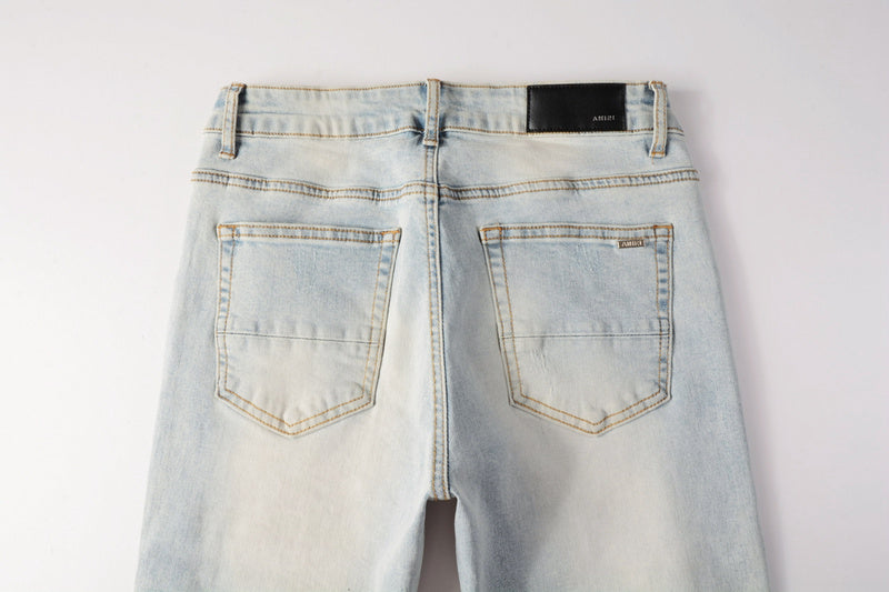 AMIRI Slim Fit Distressed Jeans – Full Length Denim